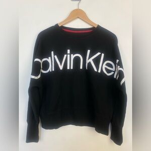 Calvin Klein‎ performance Spellout Logo Cropped Sweater